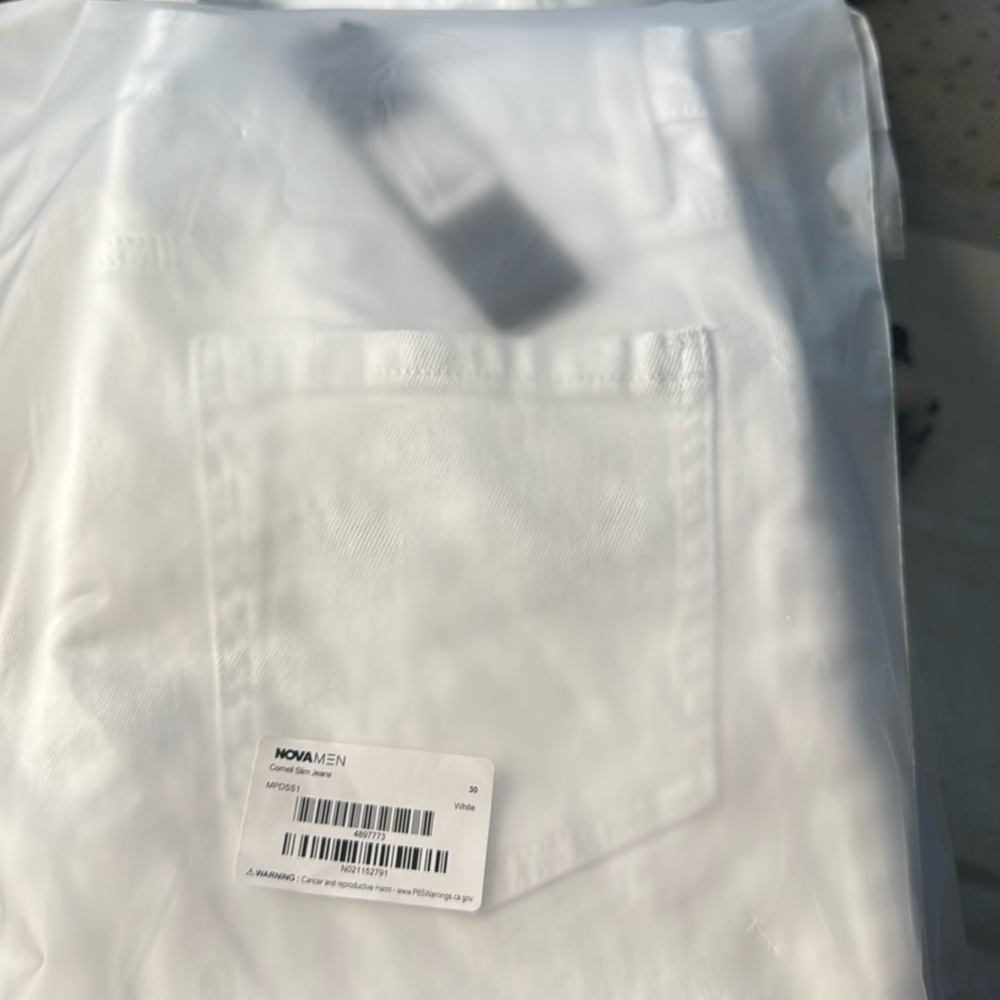 Fashion Nova White Slim men Jeans